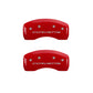 MGP 4 Caliper Covers Engraved Front & Rear C6/Corvette Red finish silver ch