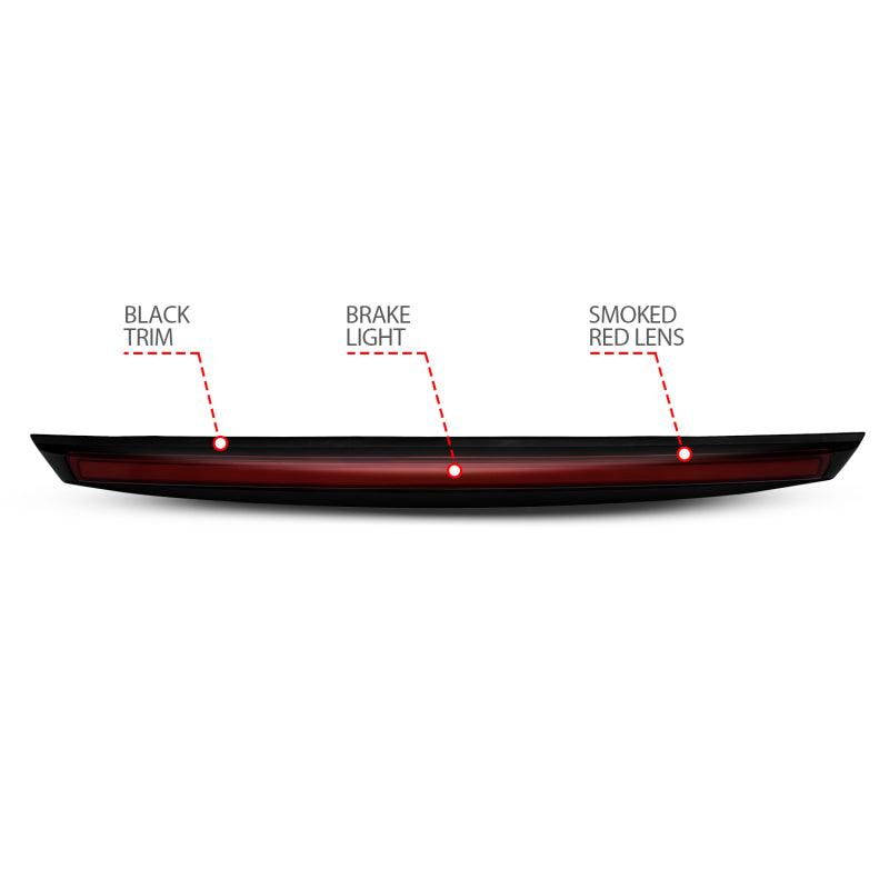 ANZO 2007-2014 Chevrolet Suburban 1500 LED 3rd Brake Light Black Housing Smoke Lens w/ Spoiler 1pc | Too Fast Autoparts | Order Online | Canada & USA Shipping
