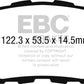 EBC 15-17 Mazda Miata MX-5 Redstuff Ceramic Low Dust Front Brake Pads