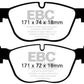 EBC 07-10 BMW X5 3.0 Yellowstuff Front Brake Pads