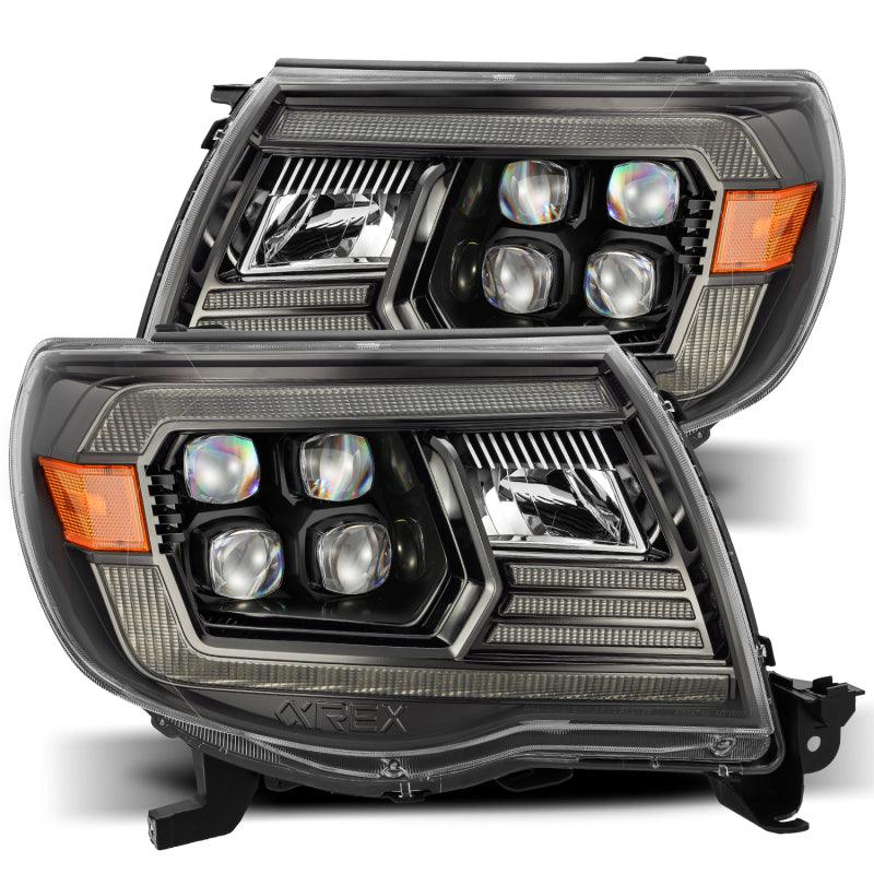 AlphaRex 05-11 Toyota Tacoma NOVA LED Projector Headlights Plank Style Black w/Activation Light/DRL | Too Fast Autoparts | Order Online