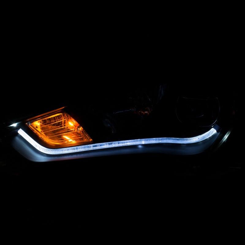 ANZO 2013-2015 Hyundai Genesis Projector Headlights w/ Plank Style Design Black (HID Compatible) | Too Fast Autoparts | Order Online | Canada & USA Shipping