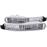 ANZO 1992-1993 Honda Accord Euro Parking Lights Chrome | Too Fast Autoparts | Order Online | Canada & USA Shipping