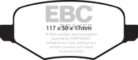 EBC 11-14 Ford Edge 2.0 Turbo Redstuff Rear Brake Pads
