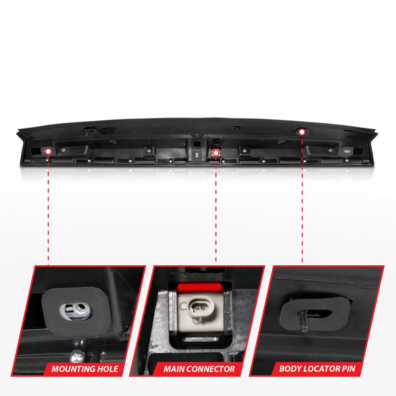 ANZO 2007-2014 Chevrolet Suburban 1500 LED 3rd Brake Light Black Housing Smoke Lens w/ Spoiler 1pc | Too Fast Autoparts | Order Online | Canada & USA Shipping