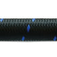 Vibrant -12 AN Two-Tone Black/Blue Nylon Braided Flex Hose (5 foot roll)