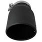 aFe MACHForce XP 5in 304 Stainless Steel Exhaust Tip 5 In x 7 Out x 12L in Bolt On Right - Black