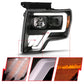 ANZO 2009-2013 Ford F-150 Projector Light Bar G4 Switchback H.L.Black Amber | Too Fast Autoparts | Order Online | Canada & USA Shipping