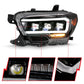 ANZO 2016-2018 Toyota Tacoma LED Projector Headlights Plank Style Black w/ Amber | Too Fast Autoparts | Order Online | Canada & USA Shipping