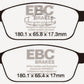 EBC 12+ Ford Focus 2.0 Turbo ST Greenstuff Front Brake Pads
