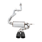 AWE Tuning Ford Focus ST Touring Edition Cat-Back Exhaust - Resonated - Diamond Black Tips