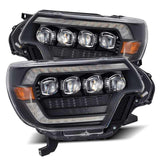 AlphaRex 12-15 Toyota Tacoma NOVA LED Proj Headlights Plank Style Black w/Activ Light/Seq Signal/DRL | Too Fast Autoparts | Order Online