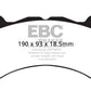 EBC 08-11 Nissan GT-R (R35) 3.8 Twin Turbo (Cast Iron Rotors) Yellowstuff Front Brake Pads