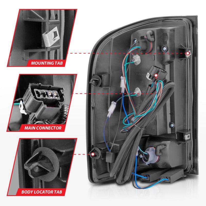 ANZO 2007-2013 Chevrolet Silverado1500/ 2500/ 3500 LED Tail Lights w/ Light Bar Black Housing Smoke | Too Fast Autoparts | Order Online | Canada & USA Shipping