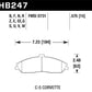 Hawk 04-09 Cadillac XLR / 01-04 Corvette Z06/ 05-06 Pontiac GTO DTC-30 Race Front Brake Pads