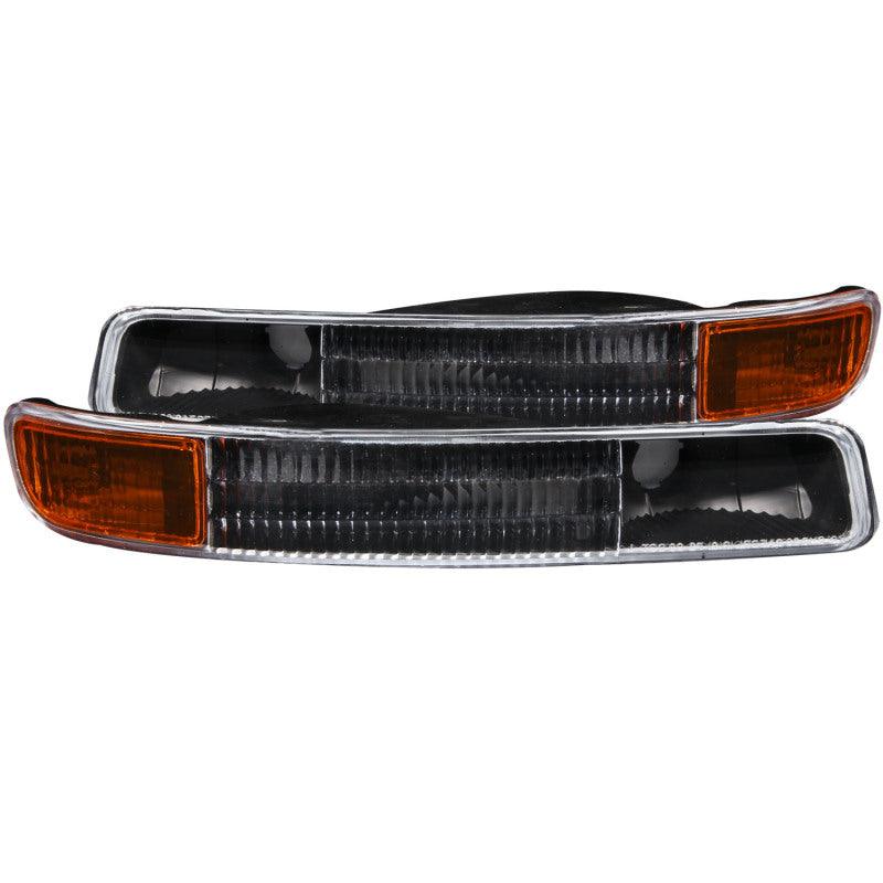 ANZO 1999-2006 Gmc Sierra 1500 Euro Parking Lights Black w/ Amber Reflector | Too Fast Autoparts | Order Online | Canada & USA Shipping