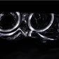 ANZO 2000-2003 BMW 3 Series E46 Projector Headlights w/ Halo Chrome | Too Fast Autoparts | Order Online | Canada & USA Shipping