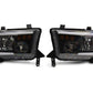 Raxiom 07-13 Toyota Tundra Axial Series Headlights w/ LED Bar- Black Housing (Clear Lens)