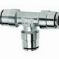 Firestone Union Tee 1/4in. Nickel Push-Lock Air Fitting - 6 Pack (WR17603453)
