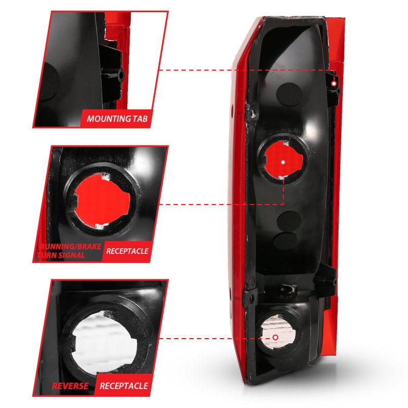 ANZO 1992-1996 Ford Bronco Taillight Red/Clear Lens (OE Replacement) | Too Fast Autoparts | Order Online | Canada & USA Shipping