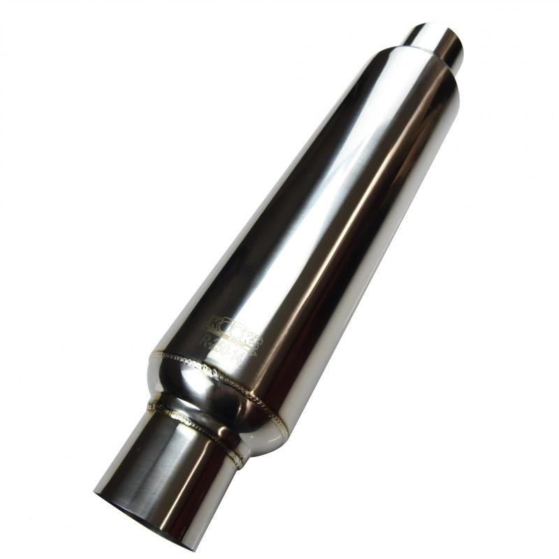 Kooks Universal 2 1/2in Round Muffler 14in Long. Pol SS