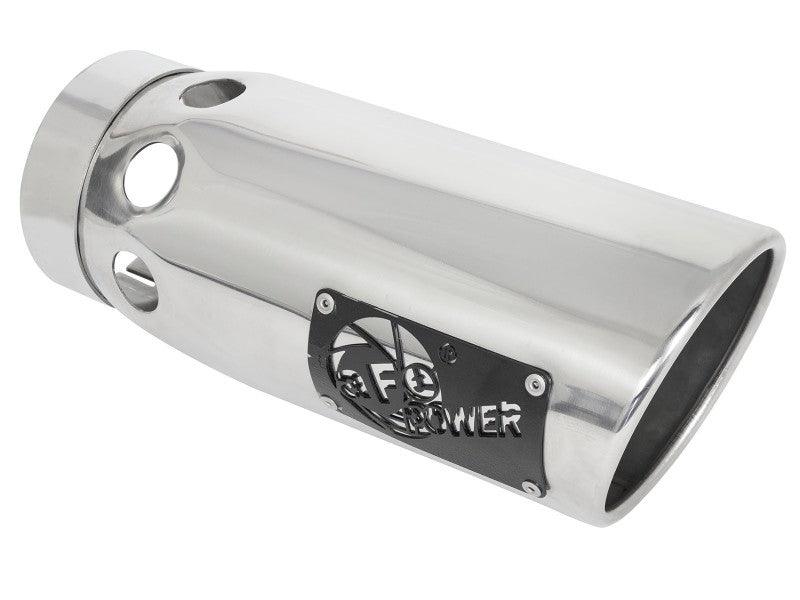 aFe Large Bore-HD 5 IN 409 SS DPF-Back Exhaust System w/Polished Tip 20-21 GM Truck V8-6.6L | Too Fast Autoparts | Order Online