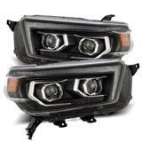 AlphaRex 10-13 Toyota 4Runner PRO-Series Projector Headlights Plank Style Black w/Seq Signal/DRL | Too Fast Autoparts | Order Online