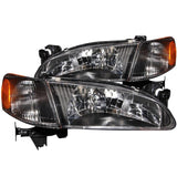 ANZO 1998-2000 Toyota Corolla Crystal Headlights Black | Too Fast Autoparts | Order Online | Canada & USA Shipping