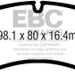 EBC 13-15 Porsche 911 (991) (Cast Iron Rotor only) 3.8 GT3 Yellowstuff Front Brake Pads