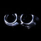 ANZO 2000-2003 BMW 3 Series E46 Projector Headlights w/ Halo Black | Too Fast Autoparts | Order Online | Canada & USA Shipping