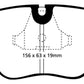 EBC 92-95 BMW M3 3.0 (E36) Bluestuff Front Brake Pads