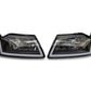 Raxiom 99-04 Ford Mustang Axial Series Headlights w/ Sequential LED Bar- Black Housing (Clear Lens)