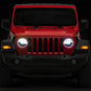 Raxiom 18-23 Jeep Wrangler JL Axial Series 9-In LED Headlights- Black Housing (Clear Lens)