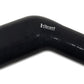 Vibrant 3.50in ID x 3.25in ID Gloss Black Silicone 45 Degree Transition Elbow