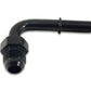 Vibrant 90 Degree Aluminum AN to Male Quick Connect Fitting -6AN - 0.3125in Hose Size