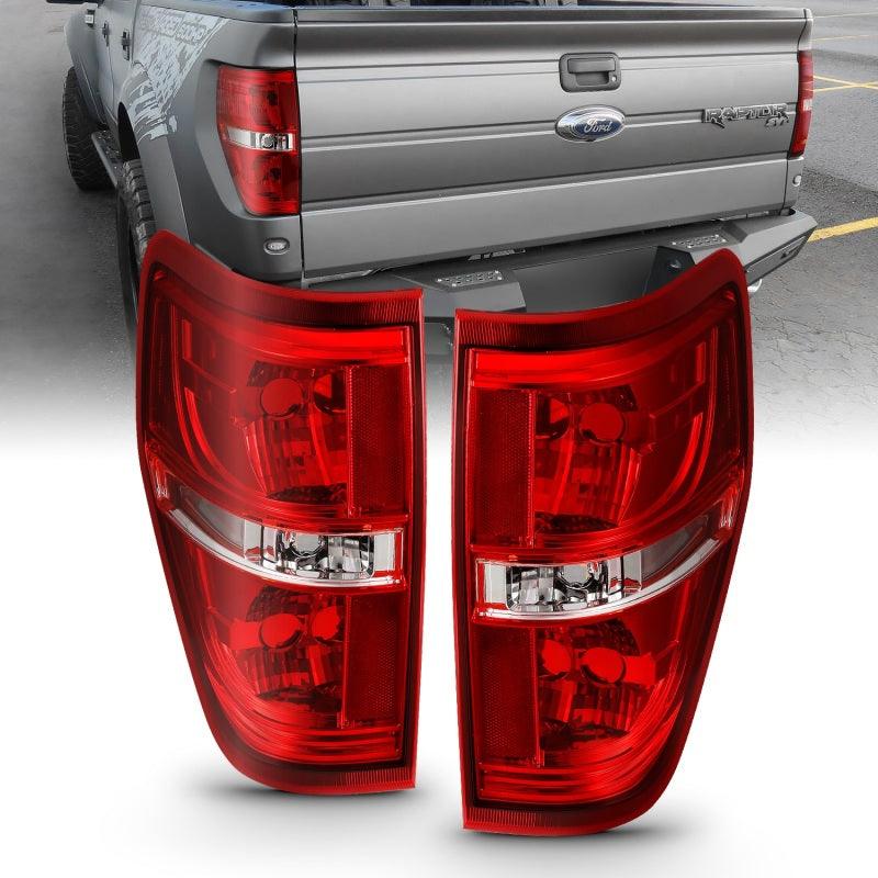 ANZO 2009-2014 Ford F-150 Euro Taillight Red/Clear (W/O Bulb) | Too Fast Autoparts | Order Online | Canada & USA Shipping