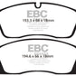 EBC 11+ Dodge Durango 3.6 Greenstuff Front Brake Pads