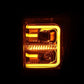 ANZO 11-16 Ford F-250/F-350/F-450 Projector Headlights w/ Plank Style Switchback Chrome w/Amber