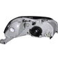 ANZO 1999-2000 Honda Civic Crystal Headlights Gun-Metal Gray