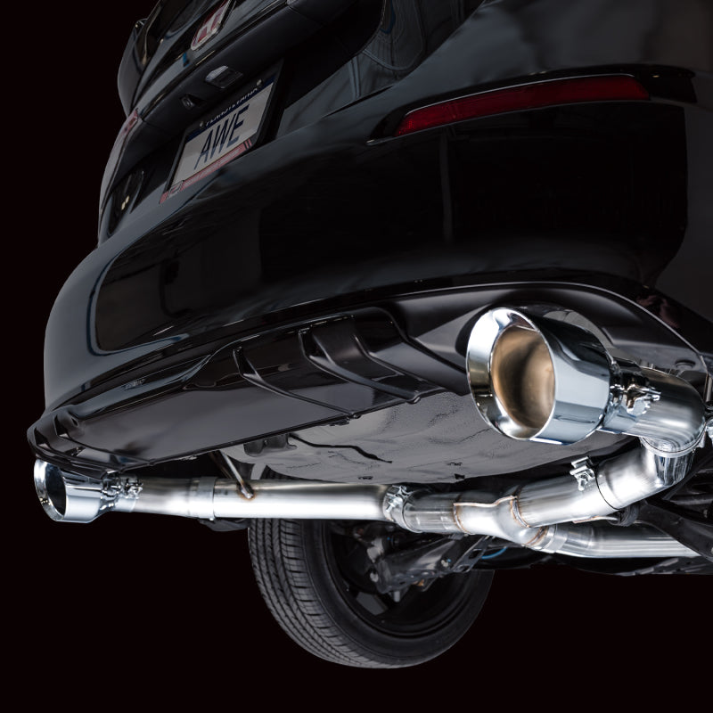 AWE Tuning 22+ Honda Civic Si/Acura Integra Track Edition Cat-Back Exhaust - Dual Chrome Silver Tips