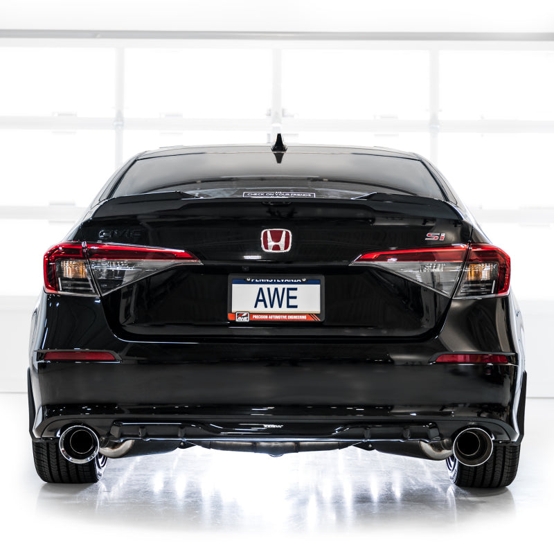 AWE Tuning 22+ Honda Civic Si/Acura Integra Track Edition Cat-Back Exhaust - Dual Chrome Silver Tips