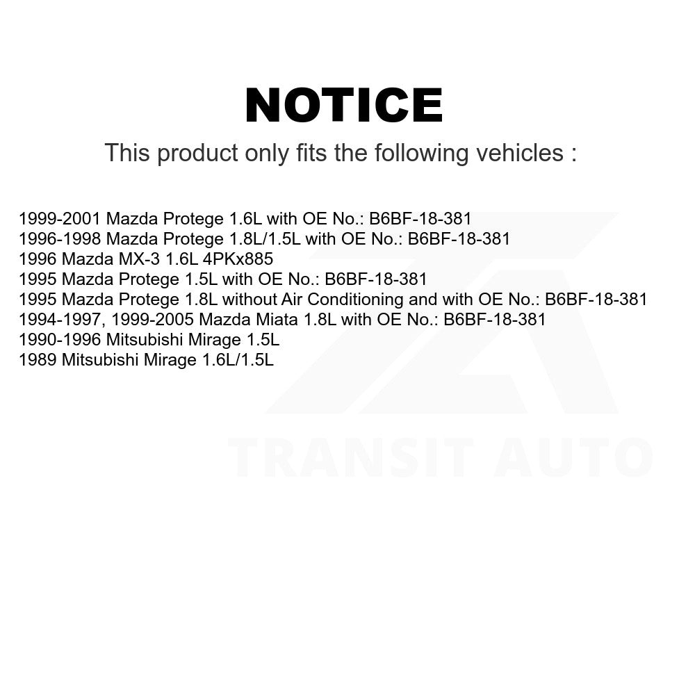 Accessory Drive Belt BAN-4PK885 For Mazda Miata Protege Mitsubishi Mirage MX-3