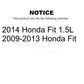 Air Filter (2 Pack) For Honda Fit K57-100303