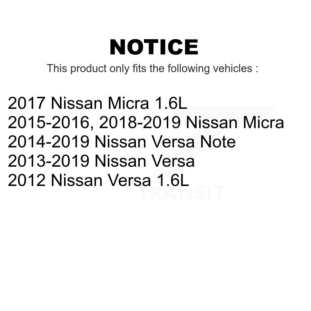 Air Filter (2 Pack) For Nissan Versa Note Micra K57-100301