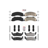 AmeriBRAKES Front Ceramic Rear Semi-Metallic Disc Brake Pads Kit For 2010-2011 Ford F-150 KNF-101562