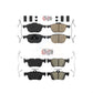 AmeriBRAKES Front Ceramic Rear Semi-Metallic Disc Brake Pads Kit For Ford Escape KNF-101640