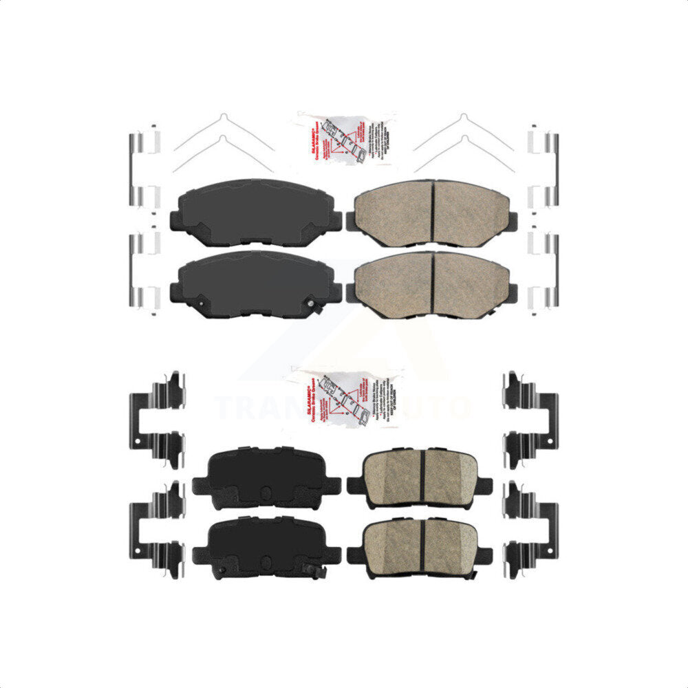 AmeriBRAKES Front Rear Ceramic Disc Brake Pads Kit For 2003-2008 Honda Pilot KNF-101089