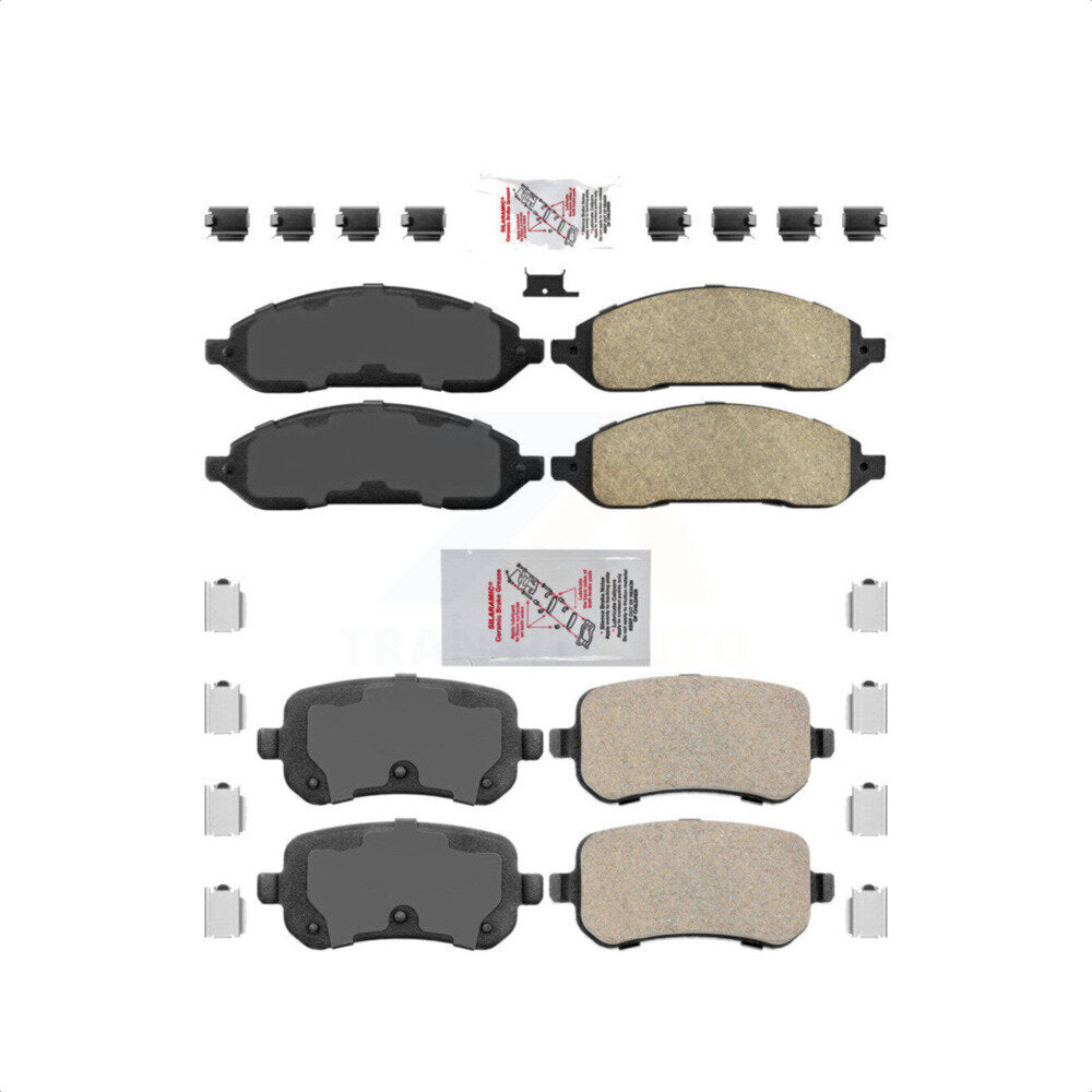 AmeriBRAKES Front Rear Ceramic Disc Brake Pads Kit For 2004-2007 Ford Freestar Mercury Monterey KNF-101382