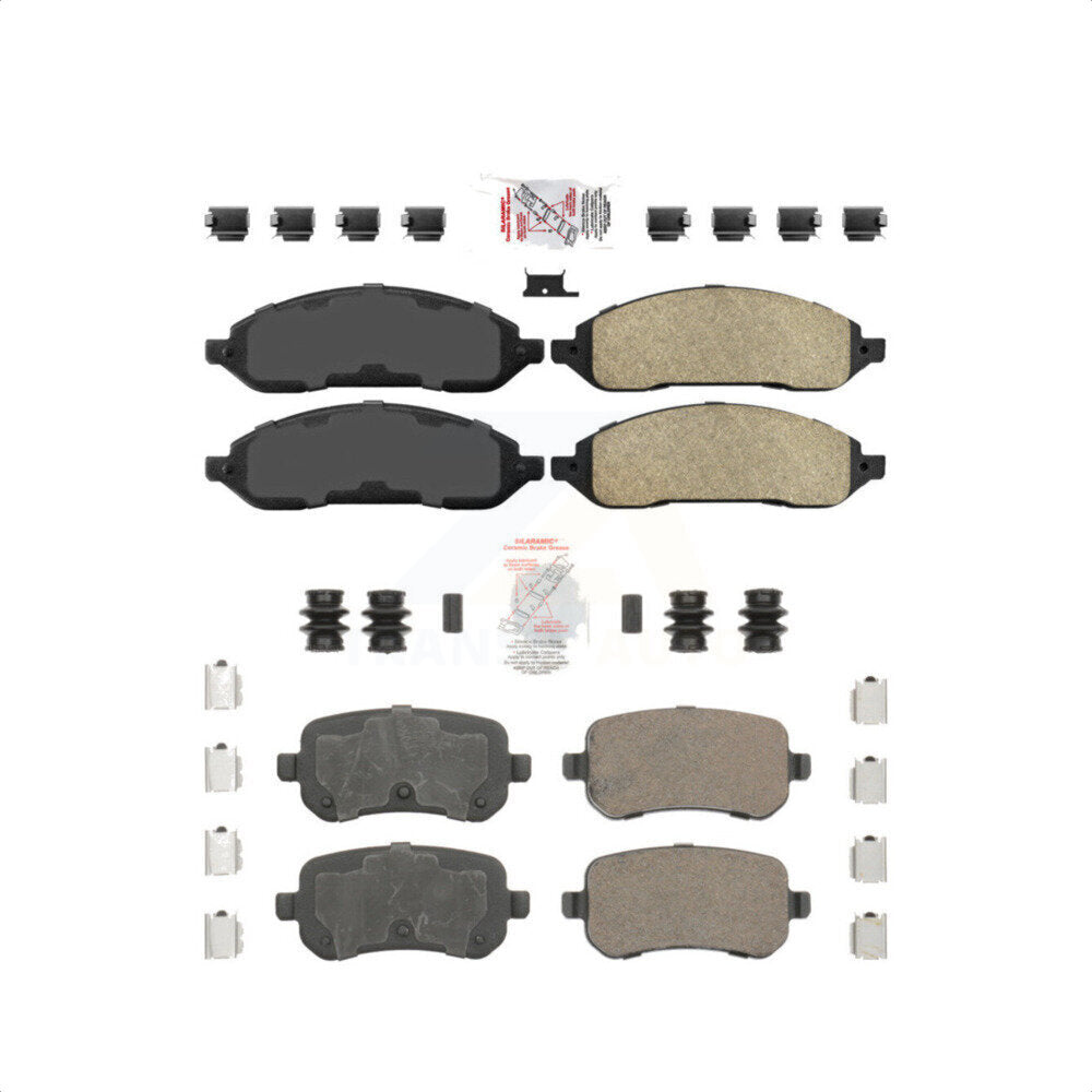AmeriBRAKES Front Rear Ceramic Disc Brake Pads Kit For 2004-2007 Ford Freestar Mercury Monterey KNF-101768