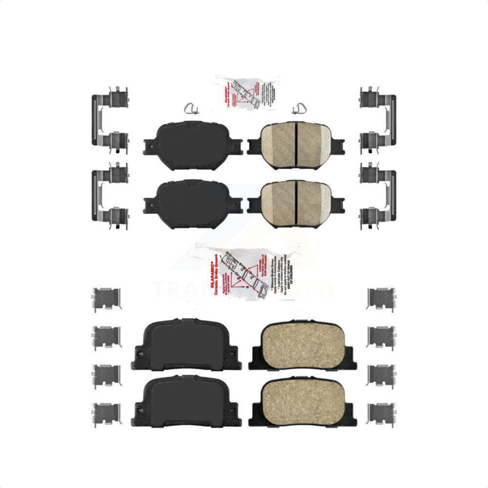 AmeriBRAKES Front Rear Ceramic Disc Brake Pads Kit For 2005-2010 Scion tC KNF-100956